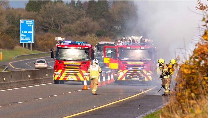 M18 Closed Southbound Between Barefield And Ennis Clare FM